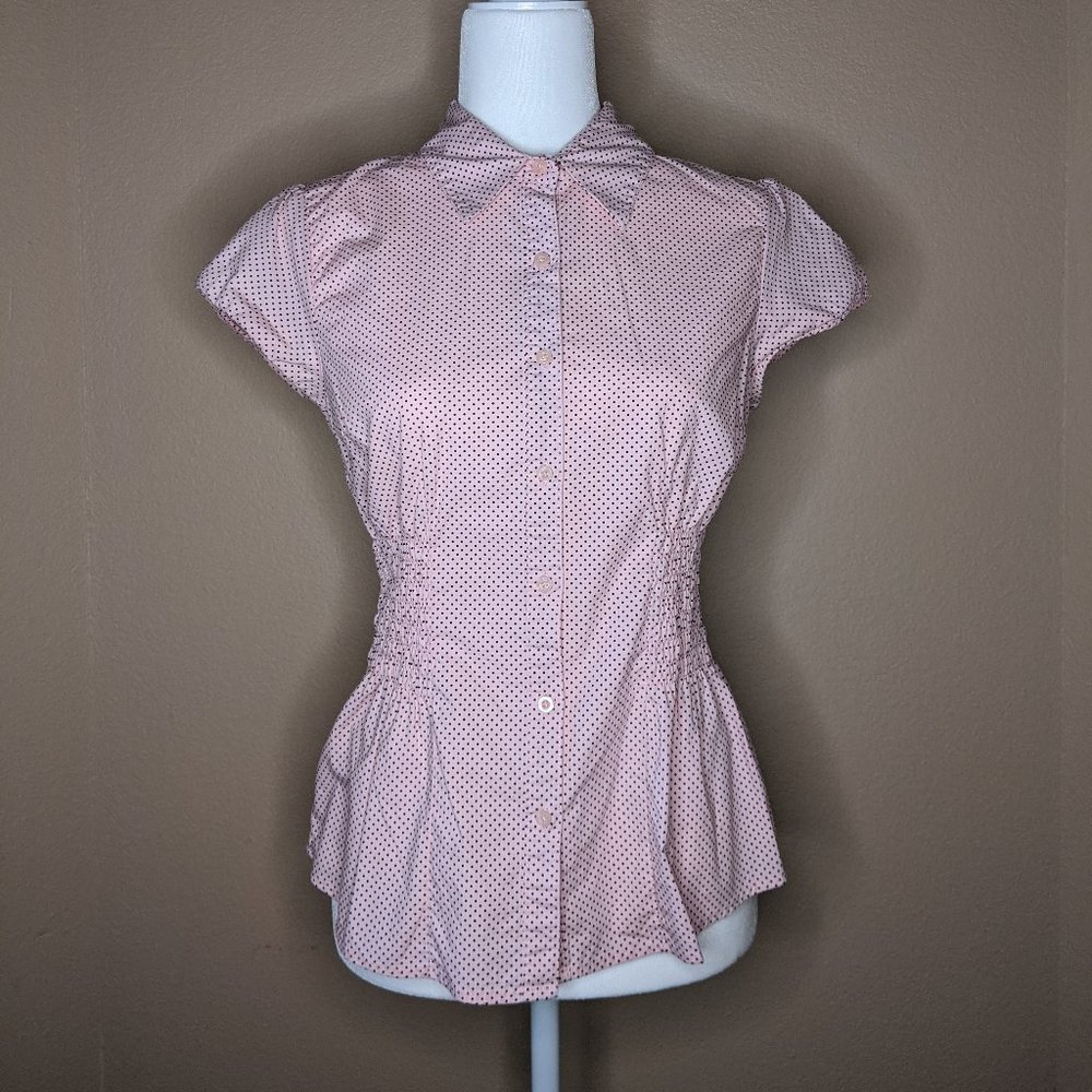 In Vain Pink w/ Black Polka Dot Blouse